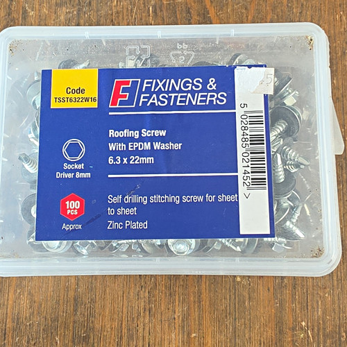 Fixings fasteners 6 3x22mm - &, 6.3x22mm
